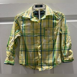 Little Boys’ Plaid Button Up Tommy Hilfiger Shirt